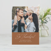 Foto Thanksgiving van de Thankful Pecan 2 Feestdagenkaart (Staand voorkant)