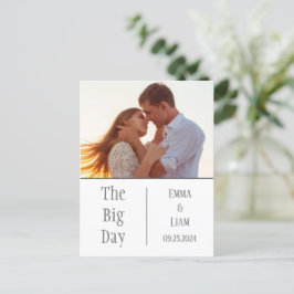 Foto: The Big Day Personalized Save the Date Aankondigingskaart