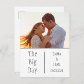 Foto: The Big Day Personalized Save the Date Aankondigingskaart (Voorkant / Achterkant)