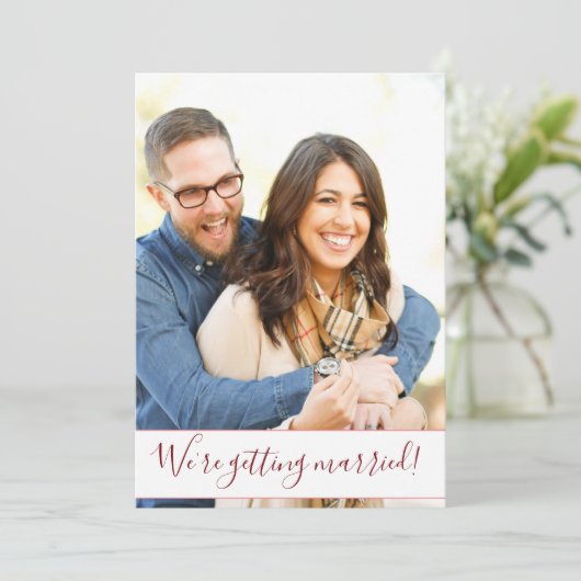 Foto Thed Wedding Kaart (Staand voorkant)