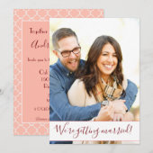 Foto Thed Wedding Kaart (Voorkant / Achterkant)