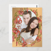 Foto Tiger Lilies Save the Date Briefkaart (Voorkant / Achterkant)