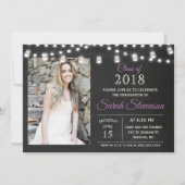 FOTO TOEVOEGEN - Afstuderen Mason Jar Lights Invit Kaart (Voorkant)