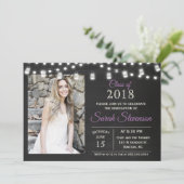 FOTO TOEVOEGEN - Afstuderen Mason Jar Lights Invit Kaart (Staand voorkant)