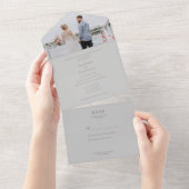 Foto toevoegen Alles in één bruiloft All In One Uitnodiging (Afscheurbaar)