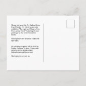 Foto toevoegen Custom Art Exhibit Invitation Brief Briefkaart (Achterkant)