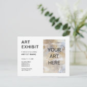 Foto toevoegen Custom Art Exhibit Invitation Brief Briefkaart (Staand voorkant)