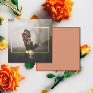 Foto toevoegen Flat Note Kaart Notitiekaartje