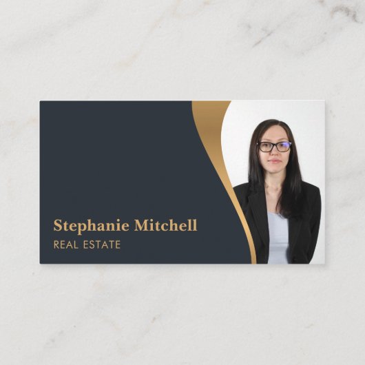 Foto toevoegen Foto toevoegen sjabloon makelaar Visitekaartje (Achterkant)