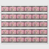 Foto toevoegen Fun Film Strip Wrapping Paper Cadeaupapier (Vlak)