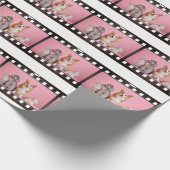 Foto toevoegen Fun Film Strip Wrapping Paper Cadeaupapier (Hoek)