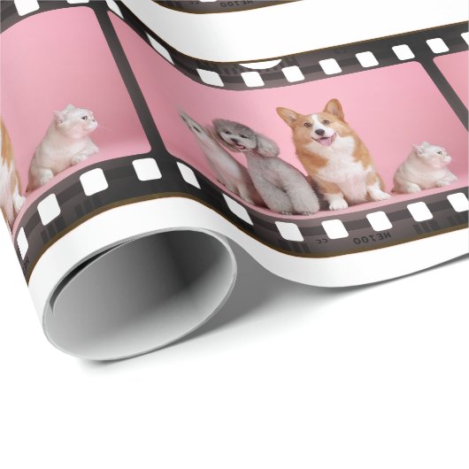Foto toevoegen Fun Film Strip Wrapping Paper Cadeaupapier (Rol Hoek)