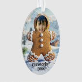 Foto toevoegen Gingerbread Man Cookie Photo Lijst  Ornament (voorkant)