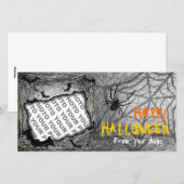 Foto toevoegen Halloween Photo Card Bats Spider Ho Feestdagenkaart (Voorkant / Achterkant)