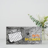 Foto toevoegen Halloween Photo Card Bats Spider Ho Feestdagenkaart (Staand voorkant)