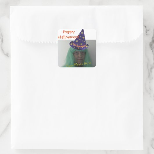 Foto toevoegen Halloween Wizard Stickers (Tas)