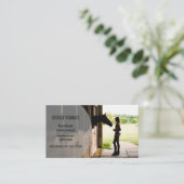 Foto toevoegen Horse Equestrian QR Code Visitekaar Visitekaartje (Staand voorkant)