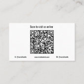 Foto toevoegen Horse Equestrian QR Code Visitekaar Visitekaartje (Achterkant)