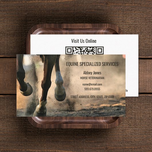 Foto toevoegen Horse Equine QR Code Visitekaartje