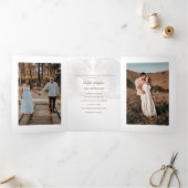 Foto toevoegen Horse Trifold Wedding Invitation Drieluik Uitnodiging (Binnen)