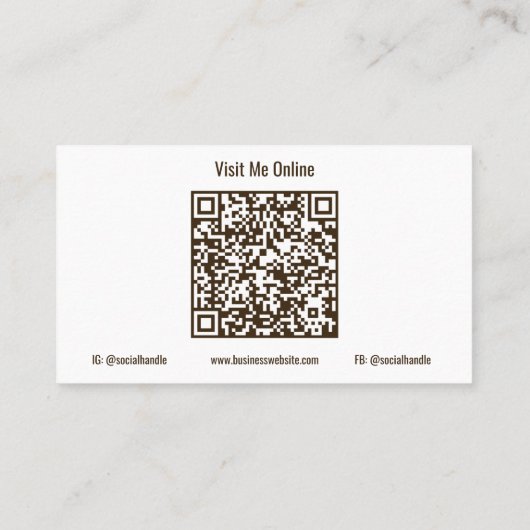 Foto toevoegen Huisdier QR code Visitekaartjes (Achterkant)