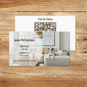 Foto toevoegen Huisdier QR code Visitekaartjes