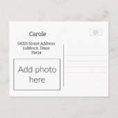 Foto toevoegen Ik heb Waterverf Sprookjesachtig Br Briefkaart (Achterkant)