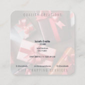 Foto toevoegen Kerst QR-code Vierkante Visitekaartje (Achterkant)