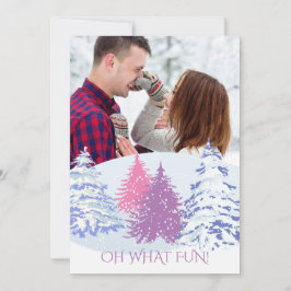 FOTO TOEVOEGEN - KLEUR VERANDEREN Kerstbomen Kaart