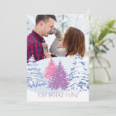 FOTO TOEVOEGEN - KLEUR VERANDEREN Kerstbomen Kaart (Staand voorkant)