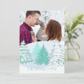 FOTO TOEVOEGEN - KLEUR VERANDEREN Kerstbomen Kaart (Staand voorkant)