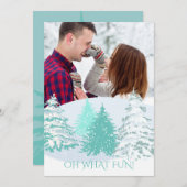 FOTO TOEVOEGEN - KLEUR VERANDEREN Kerstbomen Kaart (Voorkant / Achterkant)