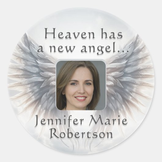 Foto toevoegen | Memorabilia Ronde Sticker (Voorkant)