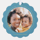 Foto toevoegen Merry Christmas Chicago Ornament Ka (Achterkant)