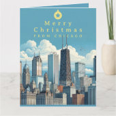 Foto toevoegen Merry Christmas Folded Wenskaart Kaart (Voorkant)