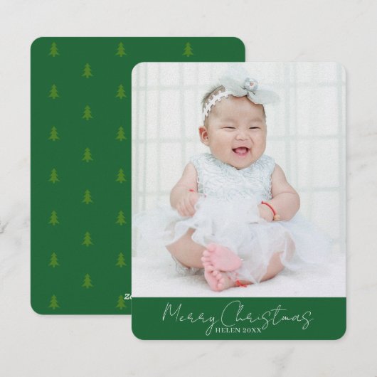 Foto toevoegen Merry Christmas Kaarten met Tree De (Voorkant / Achterkant)