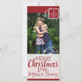 Foto toevoegen Modern Ornament Merry Christmas Kaart (Voorkant)