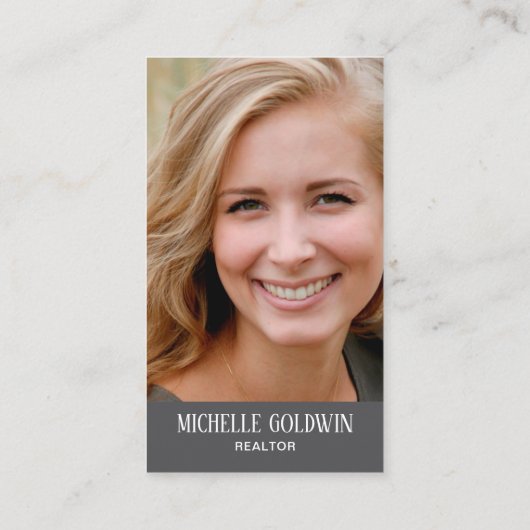 Foto toevoegen Modern Real Estate Realtor Key Visitekaartje (Achterkant)