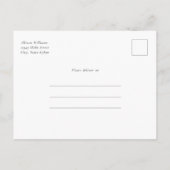 Foto toevoegen Modern Script Elegant De datum opsl Briefkaart (Achterkant)