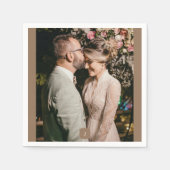 Foto toevoegen Monogram bruiloft Servet (Voorkant)