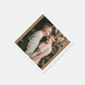 Foto toevoegen Monogram bruiloft Servet (Hoek)