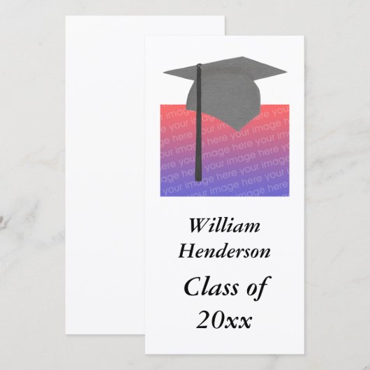 Foto toevoegen onder Afdekplaatjes voor studiepunt Aankondiging (Voorkant / Achterkant)