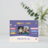 Foto toevoegen - Persoonlijke Bedankt bevestigen Briefkaart (Staand voorkant)