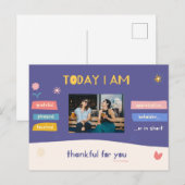 Foto toevoegen - Persoonlijke Bedankt bevestigen Briefkaart (Voorkant / Achterkant)