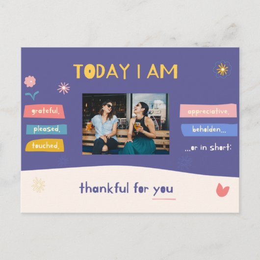 Foto toevoegen - Persoonlijke Bedankt bevestigen Briefkaart (Voorkant)