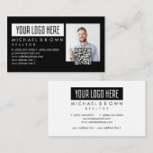 Foto toevoegen QR Code Logo Real Estate Visitekaartje (Voorkant / Achterkant)