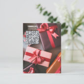 Foto toevoegen QR-code Zakelijke ansichtkaart Feestdagenkaart (Staand voorkant)