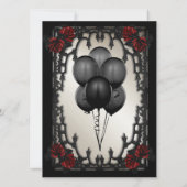 Foto toevoegen Red Rose Gothic Sweet 16 Iron Gate  Kaart (Achterkant)