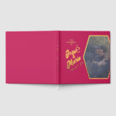 Foto toevoegen Roos Rode bruiloft Folie gastenboek (Volledig)