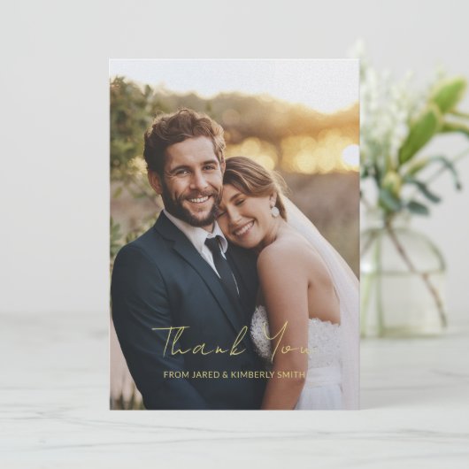 Foto toevoegen Trouwbedankkaart Bedankkaart (Staand voorkant)
